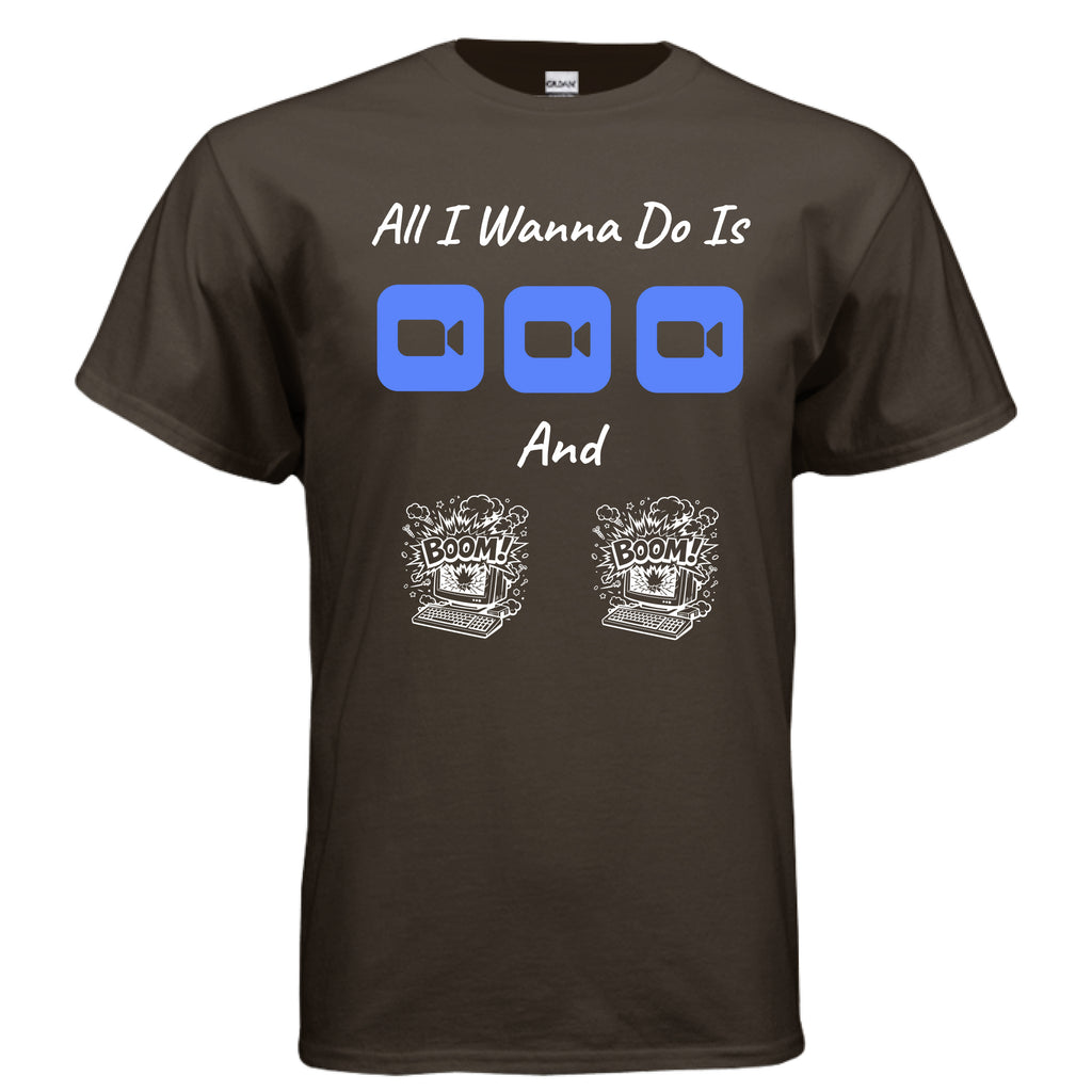 Zoom Meeting T-Shirt Brown