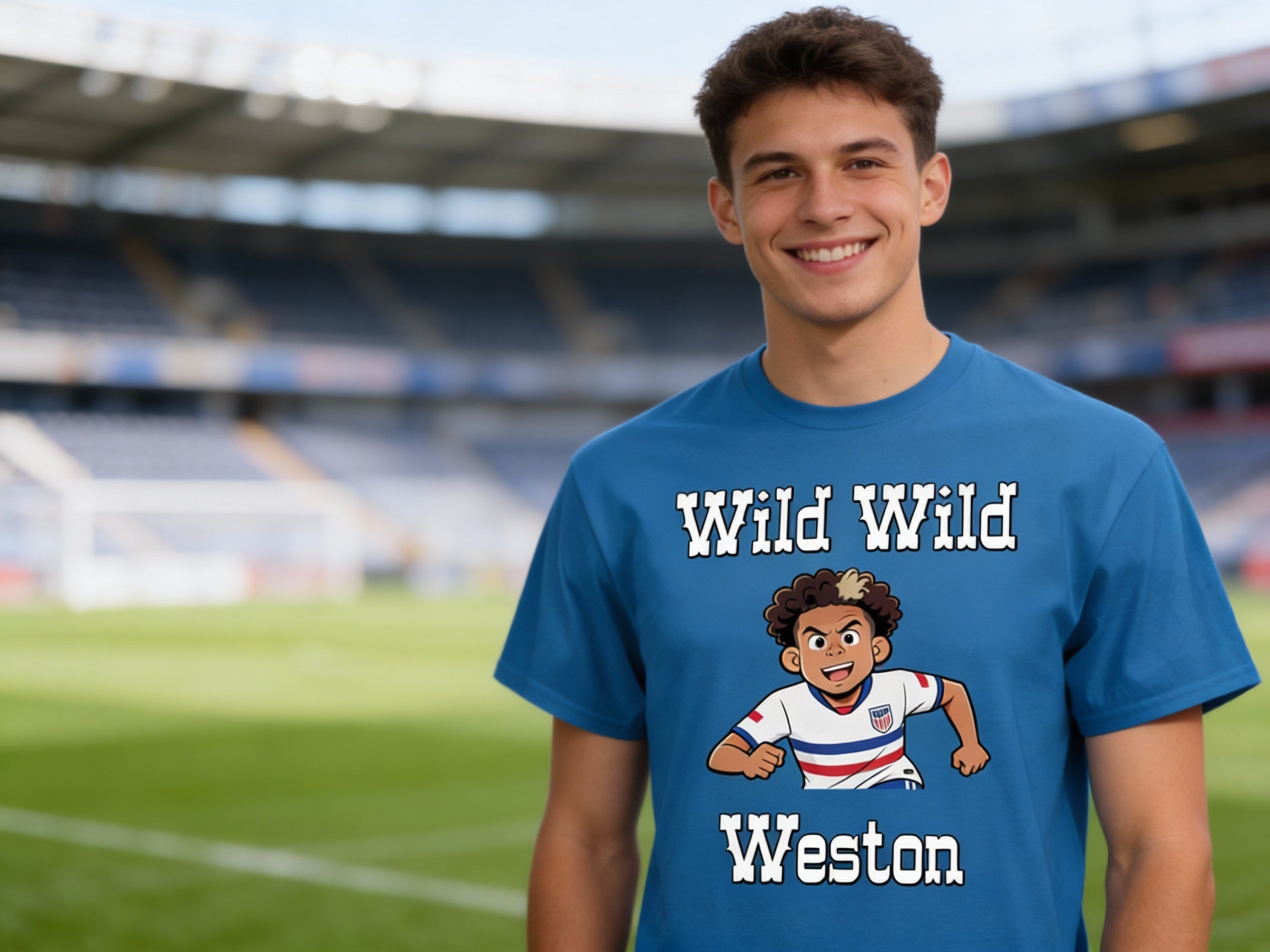 Weston Mckennie T-Shirt Model Blue