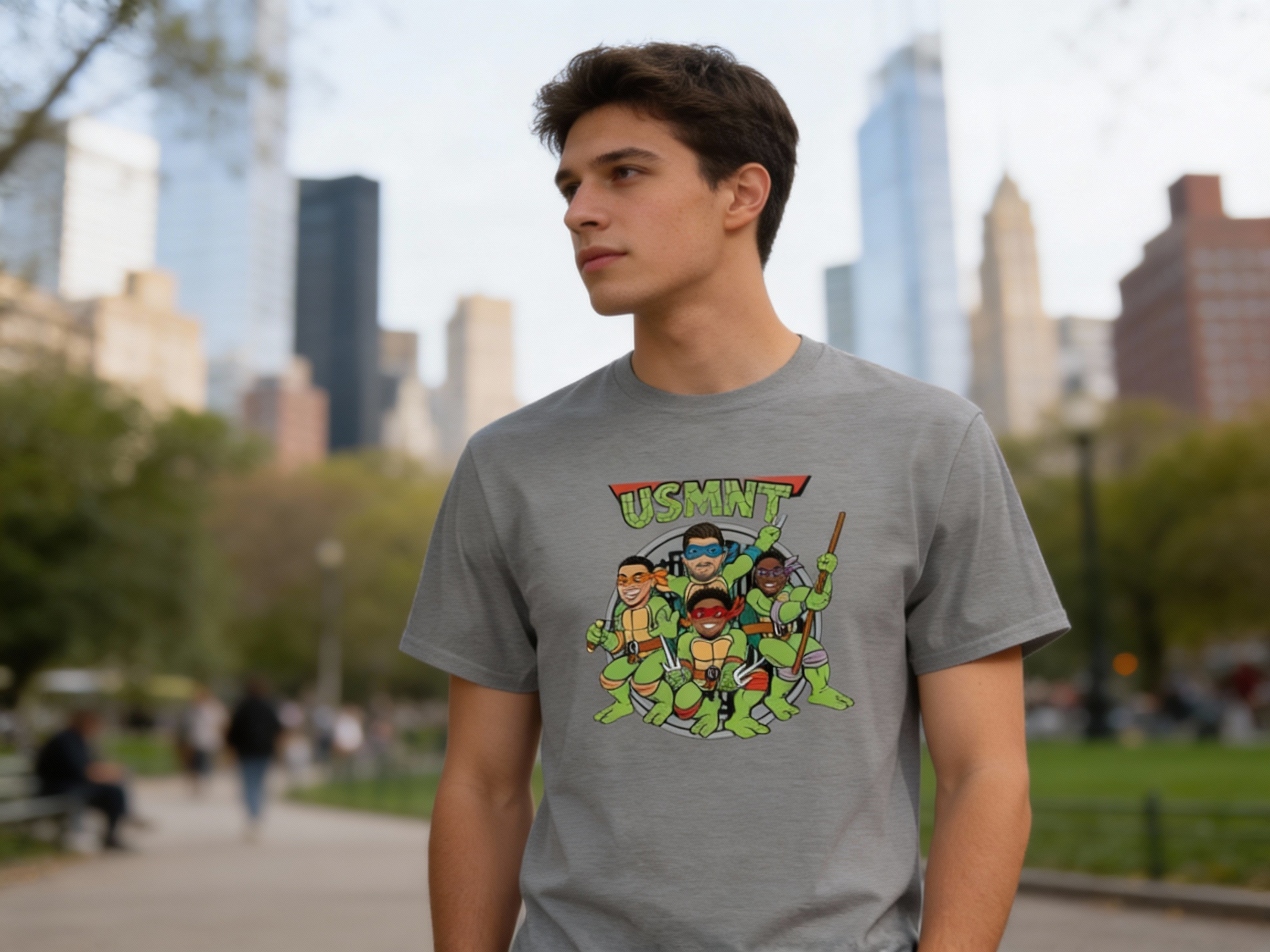 USMNT T-Shirt Model Gray