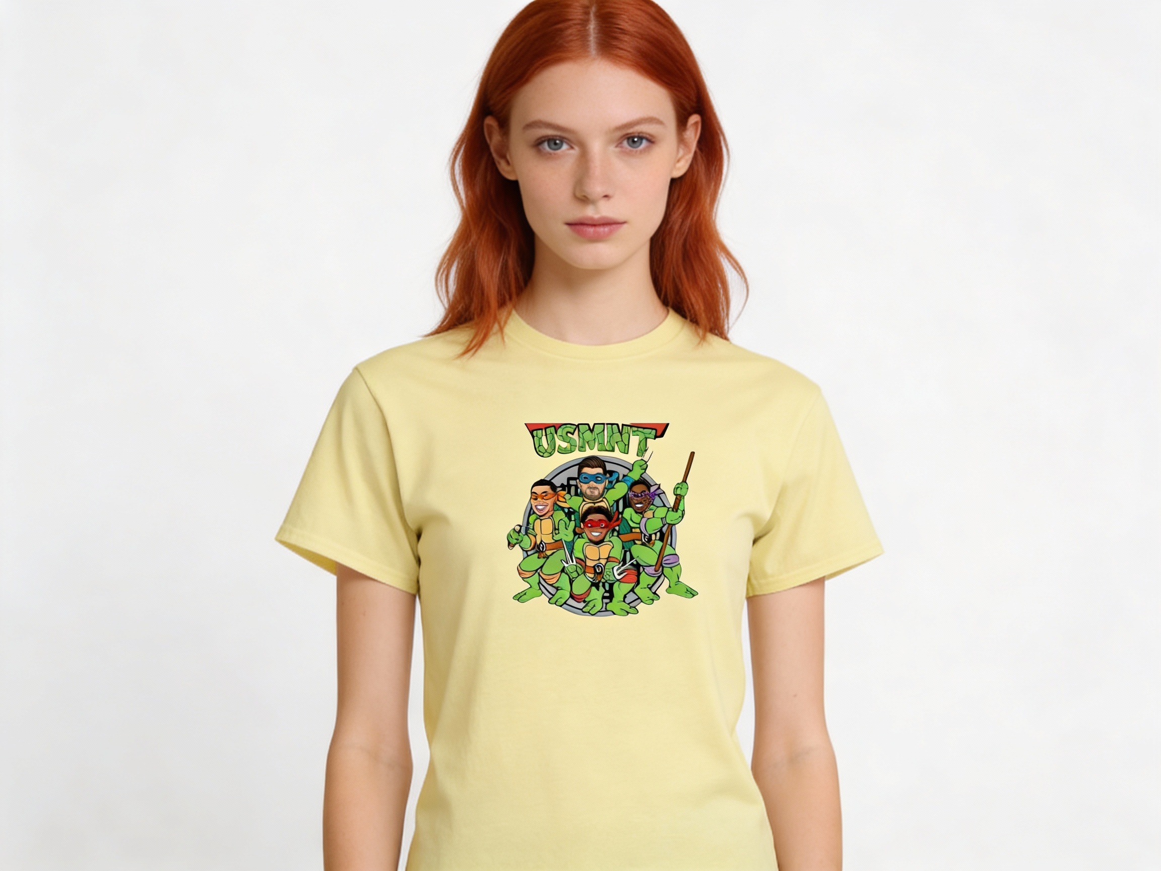 USMNT T-Shirt model yellow