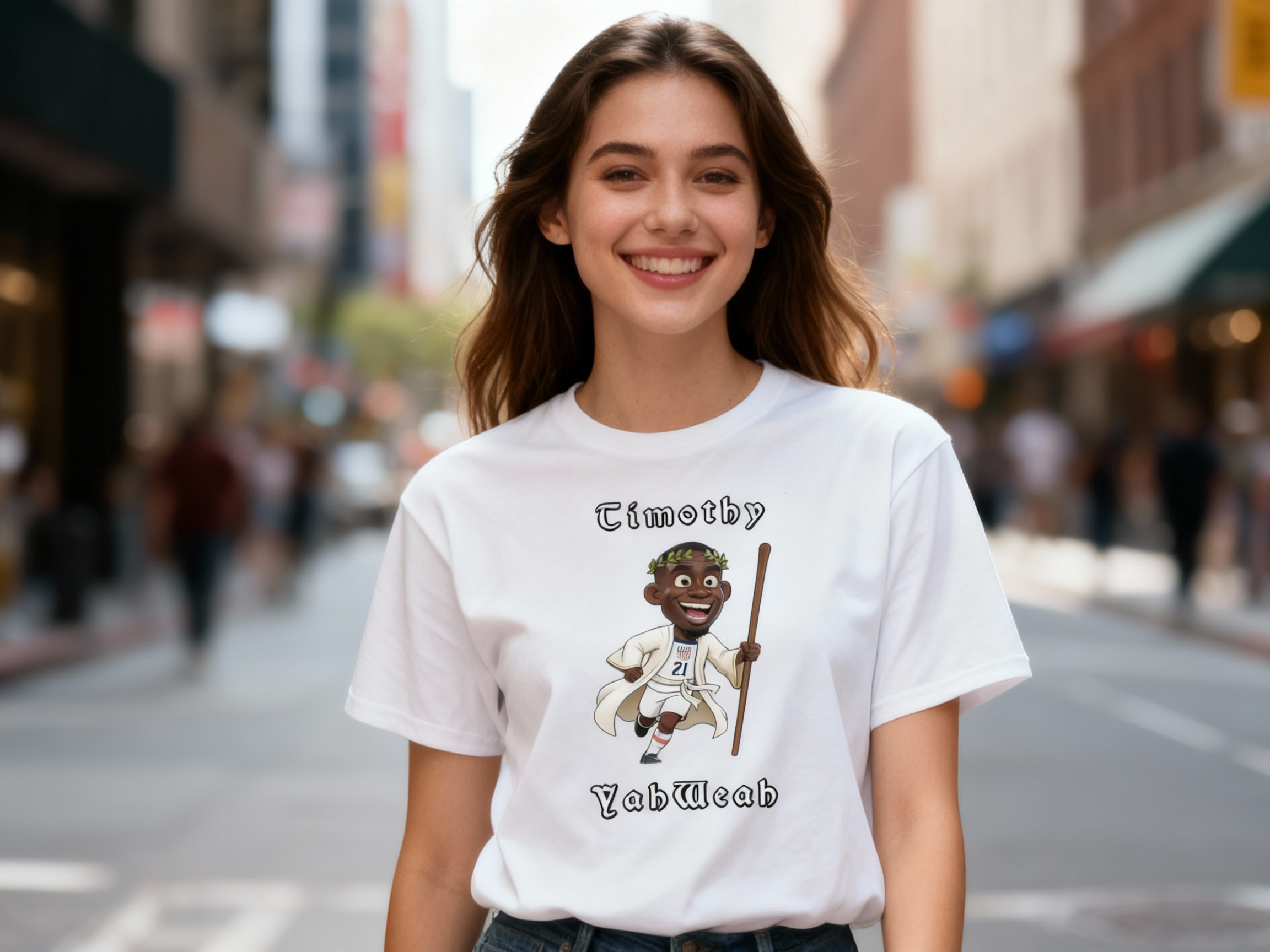 Tim Weah T-Shirt White Model