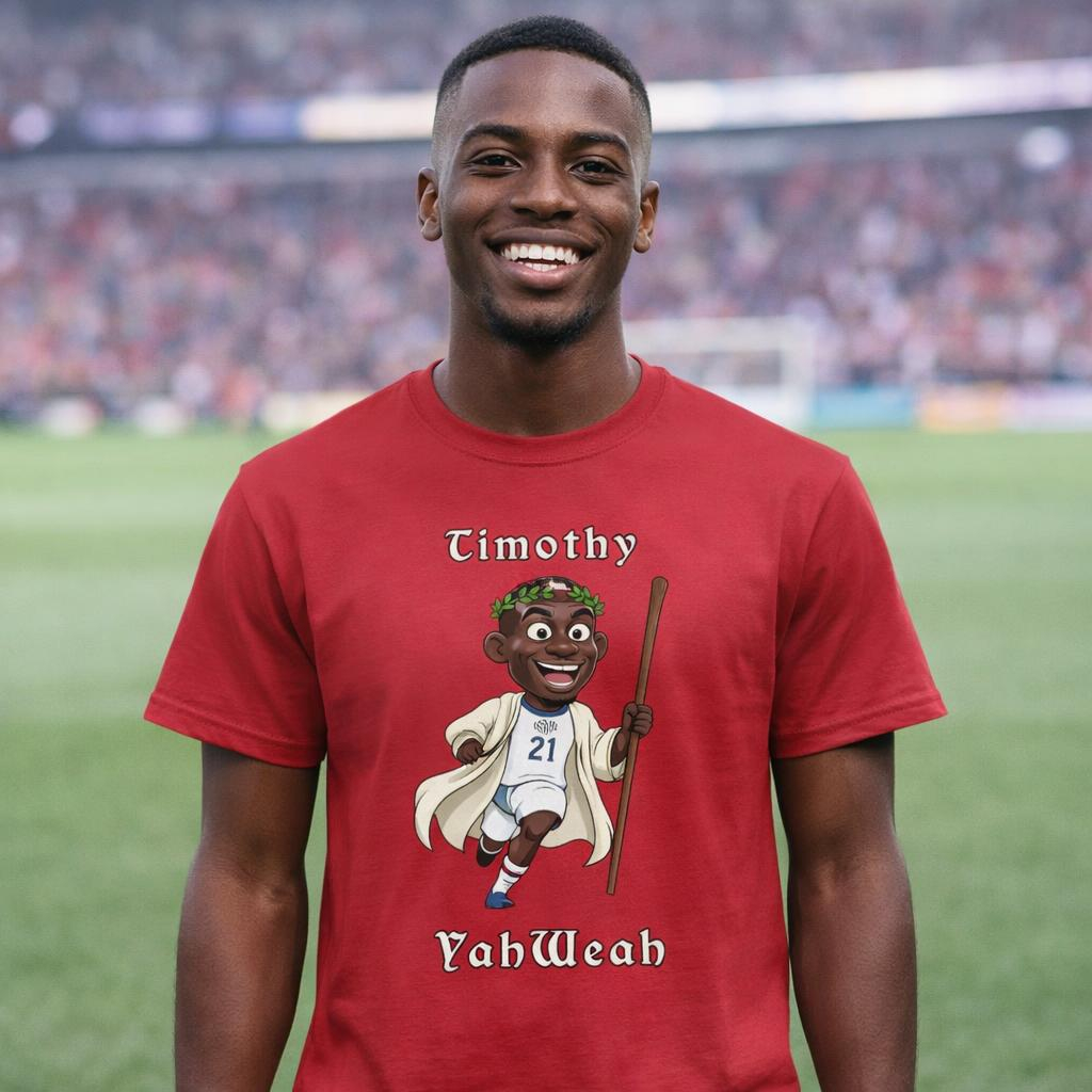 Tim Weah T-Shirt Red Model