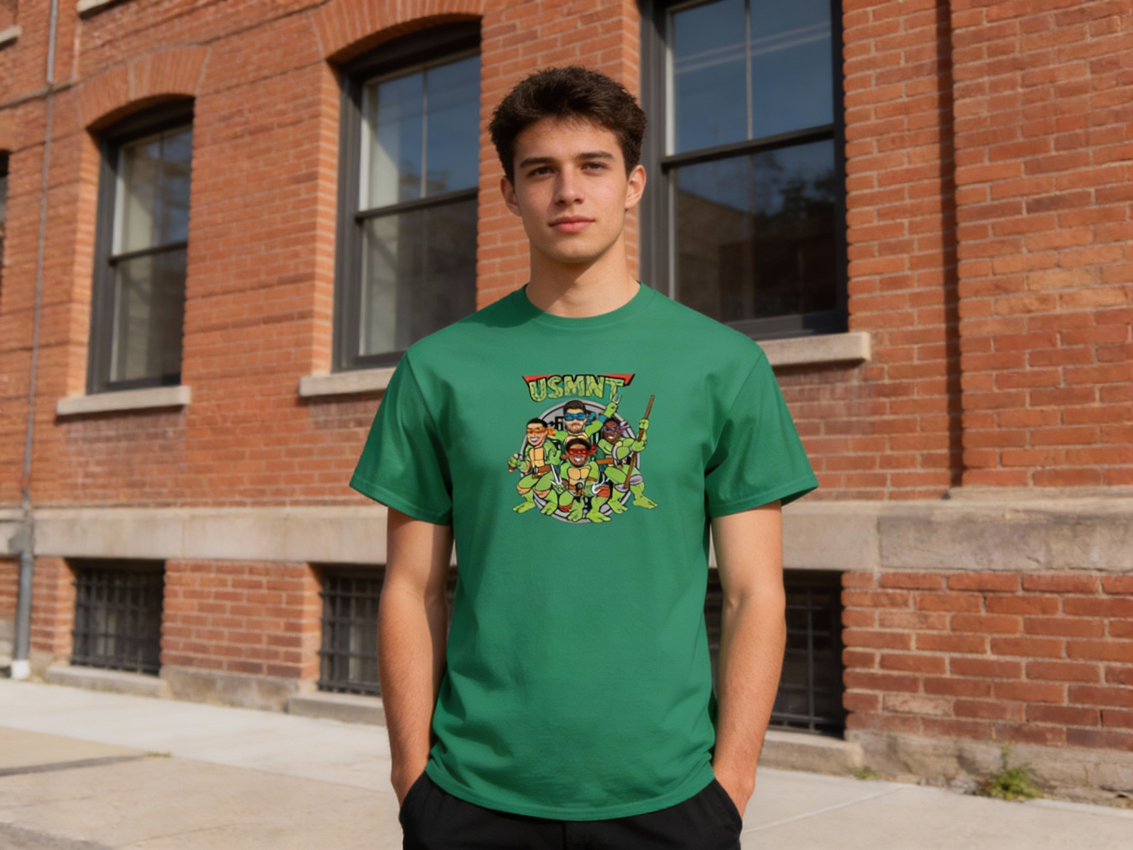 USMNT T-Shirt dark green model