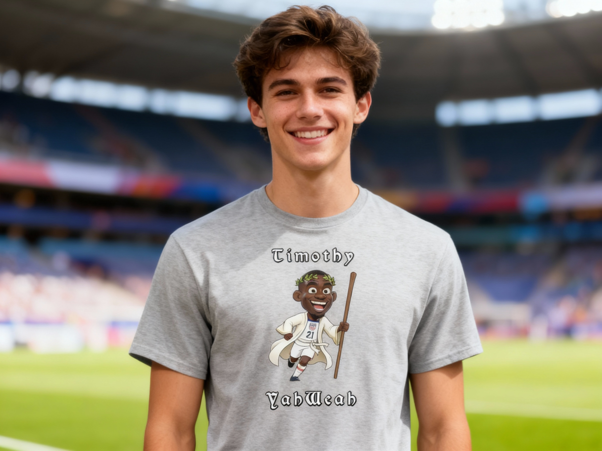 Tim Weah T-Shirt Gray Model